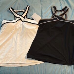 Fabletics yoga athleisure 2 halter tops... removable cups